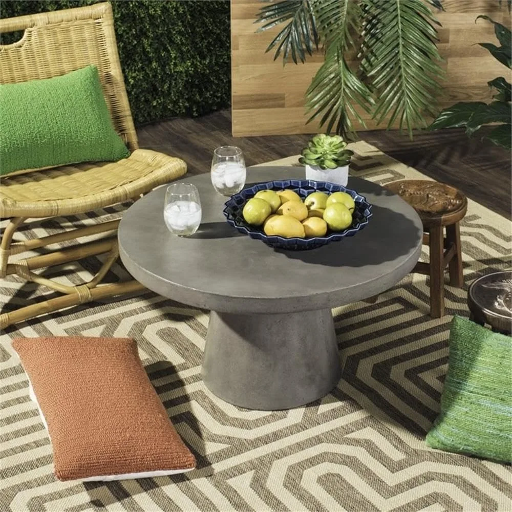 Outdoor Collection Delfia Dark Grey Indoor/Outdoor Modern Concrete Round 27.56" Coffee Table
Outdoor Collection Delfia Dark Grey Indoor/Outdoor Modern Concrete Round 27.56" Coffee Table
