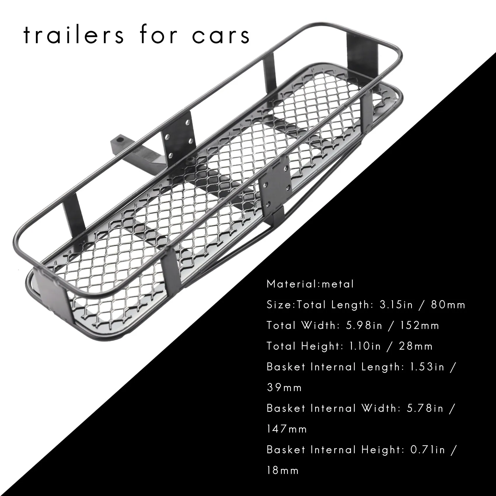 Metal Rear Bumper Back Hitch Carrier For 1/10 RC Crawler Axial SCX10 90046 SCX10 III AXI03007 Traxxas TRX4 D90 TF2
Metal Rear Bumper Back Hitch Carrier For 1/10 RC Crawler Axial SCX10 90046 SCX10 III AXI03007 Traxxas TRX4 D90 TF2