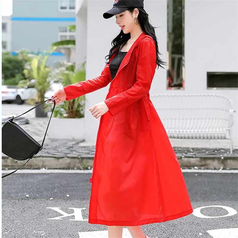 Fashion Summer Sunscreen Clothing Women Long Outerwear Long Sleeve Hooded Sashes Thin Coats Outdoor UV Protection Zipper-up Tops
Fashion Summer Sunscreen Clothing Women Long Outerwear Long Sleeve Hooded Sashes Thin Coats Outdoor UV Protection Zipper-up Tops