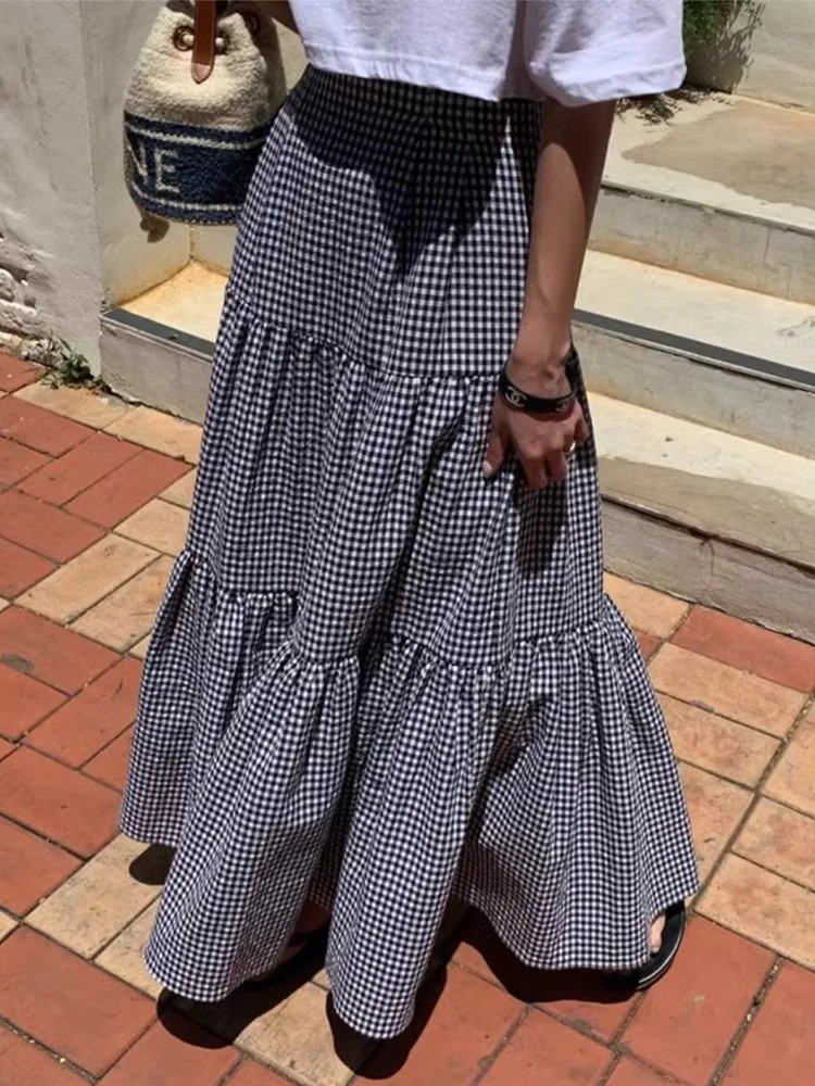 Retro High Waist A-Line Skirt Long Midi Plaid Design Splicing Slimming Women's Summer New Sle Chic f Body Skirts
Retro High Waist A-Line Skirt Long Midi Plaid Design Splicing Slimming Women's Summer New Sle Chic f Body Skirts