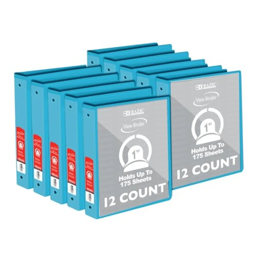 3 Ring Binder - Economy View Binder with Clear Overlay Cover and Round Rings Organizer for School Office Home Use 1-inch Capaci
3 Ring Binder - Economy View Binder with Clear Overlay Cover and Round Rings Organizer for School Office Home Use 1-inch Capaci