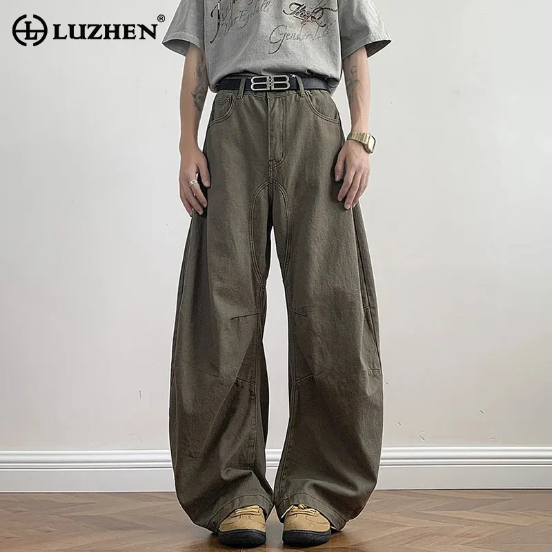 LUZHEN однотонные высококачественные свободные широкие повседневные брюки мужские 2025 новые модные корейские элегантные красивые мужские брюки JY3503
LUZHEN однотонные высококачественные свободные широкие повседневные брюки мужские 2025 новые модные корейские элегантные красивые мужские брюки JY3503