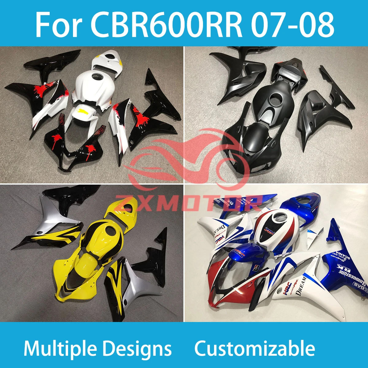 For Honda CBR 600RR 2007 2008 ABS Plastic Fairing Set CBR 600 RR 07 08 Motorcycle Accessories Fairings Cover Parts Kit New
For Honda CBR 600RR 2007 2008 ABS Plastic Fairing Set CBR 600 RR 07 08 Motorcycle Accessories Fairings Cover Parts Kit New