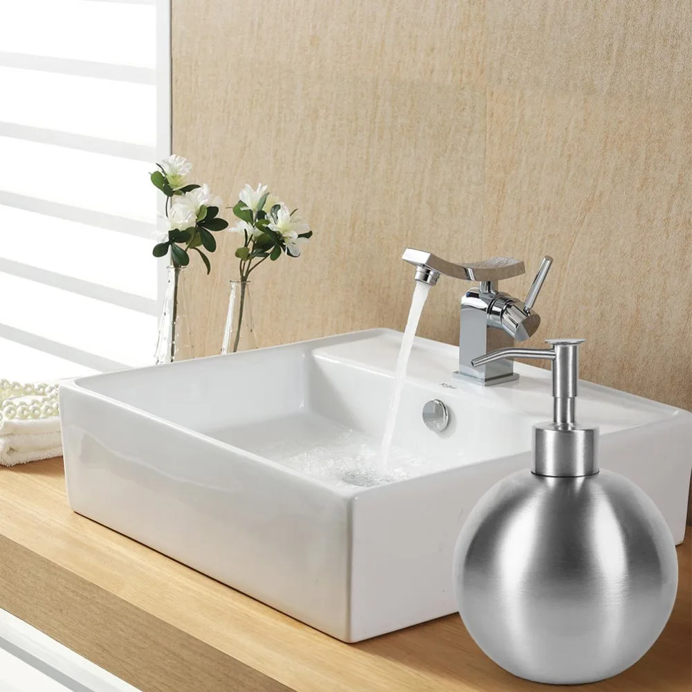 Stainless Steel Soap Dispenser Silver Ball Shaped Liquid Soap Dispenser 500ml Capacity Pump Mechanism Lotion Dispenser
Stainless Steel Soap Dispenser Silver Ball Shaped Liquid Soap Dispenser 500ml Capacity Pump Mechanism Lotion Dispenser