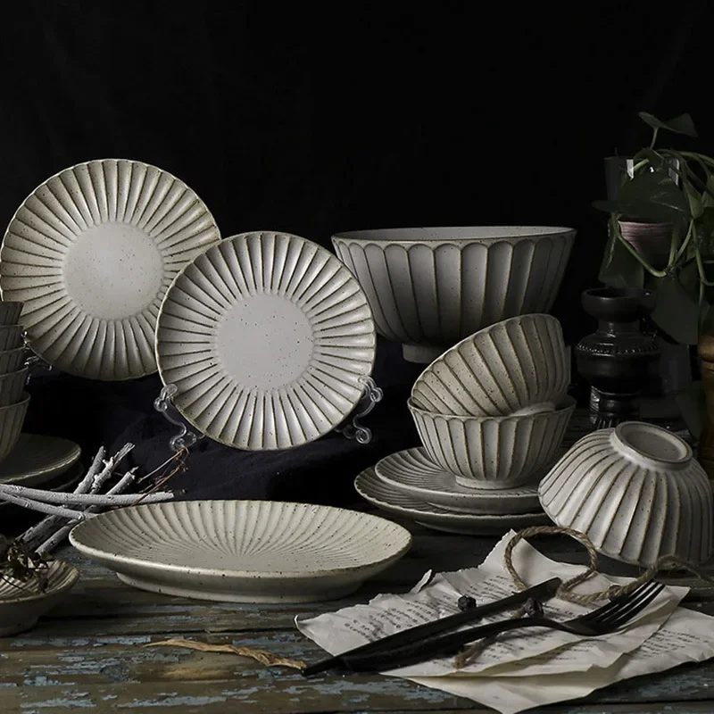 Retro Ceramic Dinner Set Porcelain Vintage Handmade Tableware Plates set for Home Canteen Use T2C4O9
Retro Ceramic Dinner Set Porcelain Vintage Handmade Tableware Plates set for Home Canteen Use T2C4O9