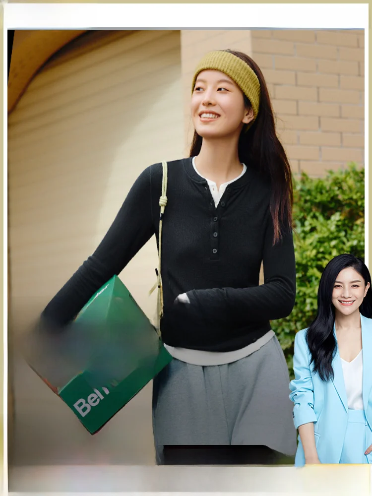 Женская модная повседневная футболка Henry с длинным рукавом и V-образным низким вырезом, осенне-зимняя, приталенная, теплая, базовый слой
Женская модная повседневная футболка Henry с длинным рукавом и V-образным низким вырезом, осенне-зимняя, приталенная, теплая, базовый слой