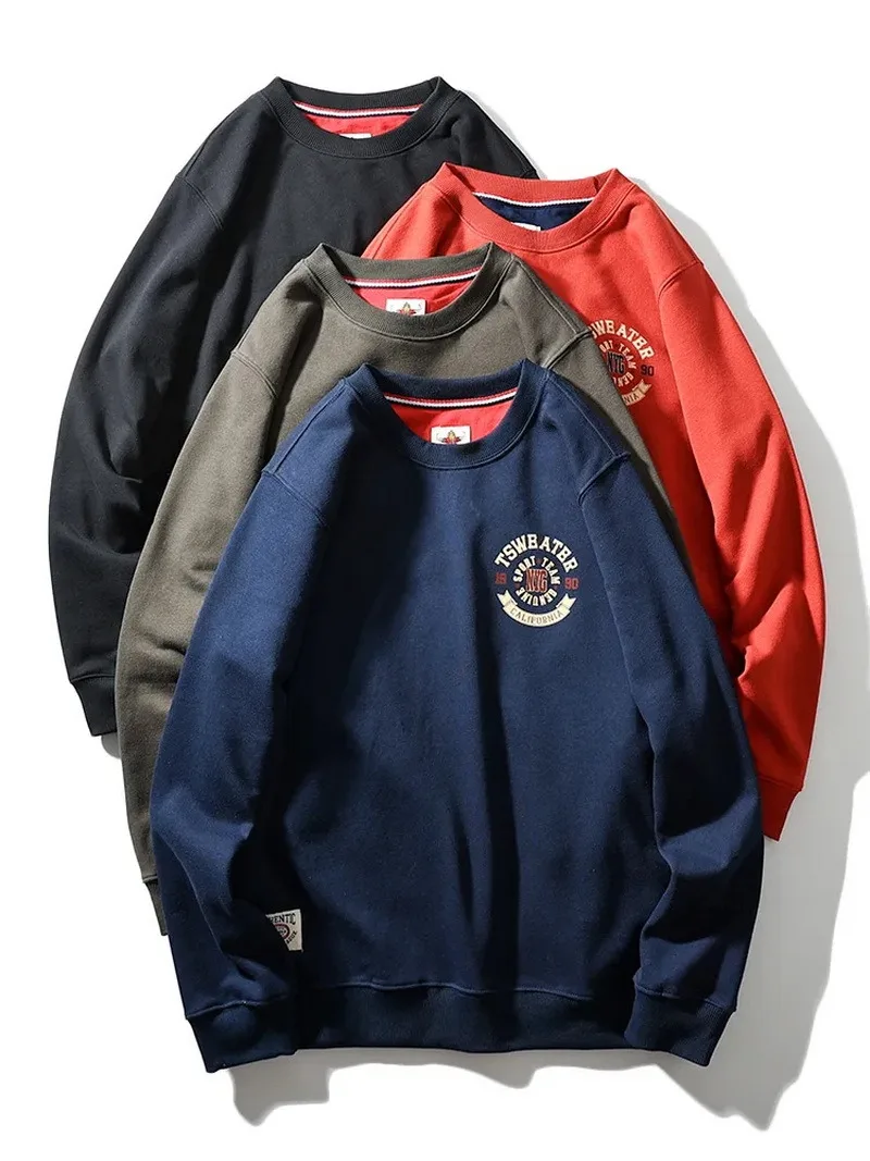 American Retro Heavyweight Pure Cotton Long Sve round Ne Sweatirt Men's Loose Casual T-irt Faion Urban Spring Autumn
American Retro Heavyweight Pure Cotton Long Sve round Ne Sweatirt Men's Loose Casual T-irt Faion Urban Spring Autumn