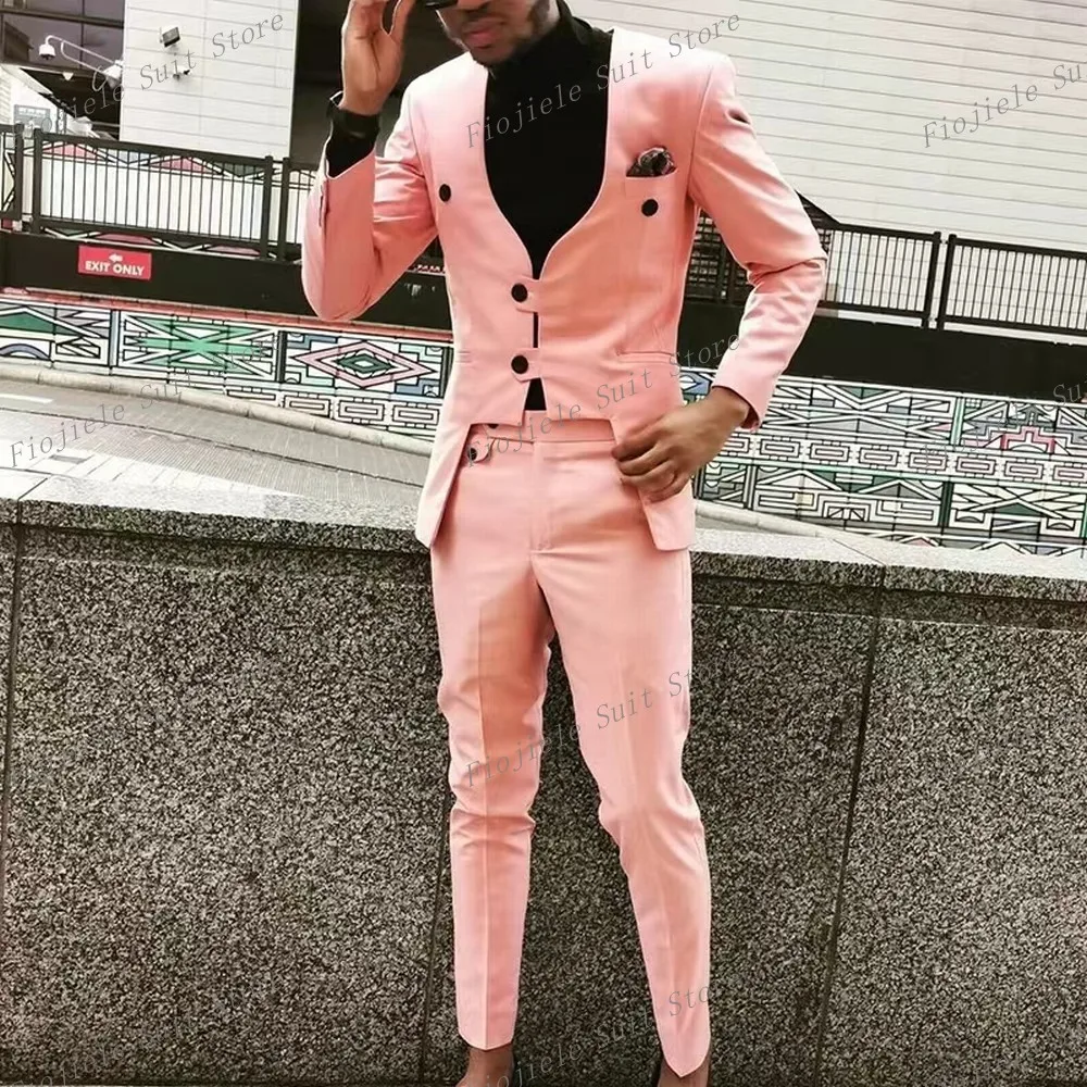 New Pink Men Business Suit Groom Groomsman Tuxedos Formal Wedding Party Prom 2 Piece Set Jacket And Pants
New Pink Men Business Suit Groom Groomsman Tuxedos Formal Wedding Party Prom 2 Piece Set Jacket And Pants