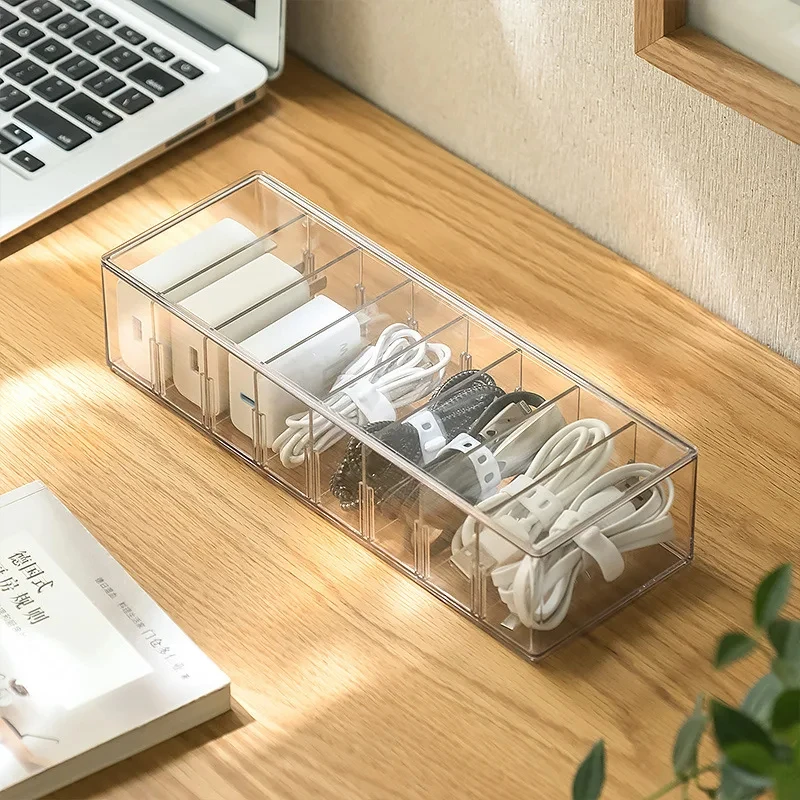 Desktop Data Cable Storage Box Organizer Transparent Plastic Phone Charging Cables Power Cord Organizer Box With Compartments
Desktop Data Cable Storage Box Organizer Transparent Plastic Phone Charging Cables Power Cord Organizer Box With Compartments