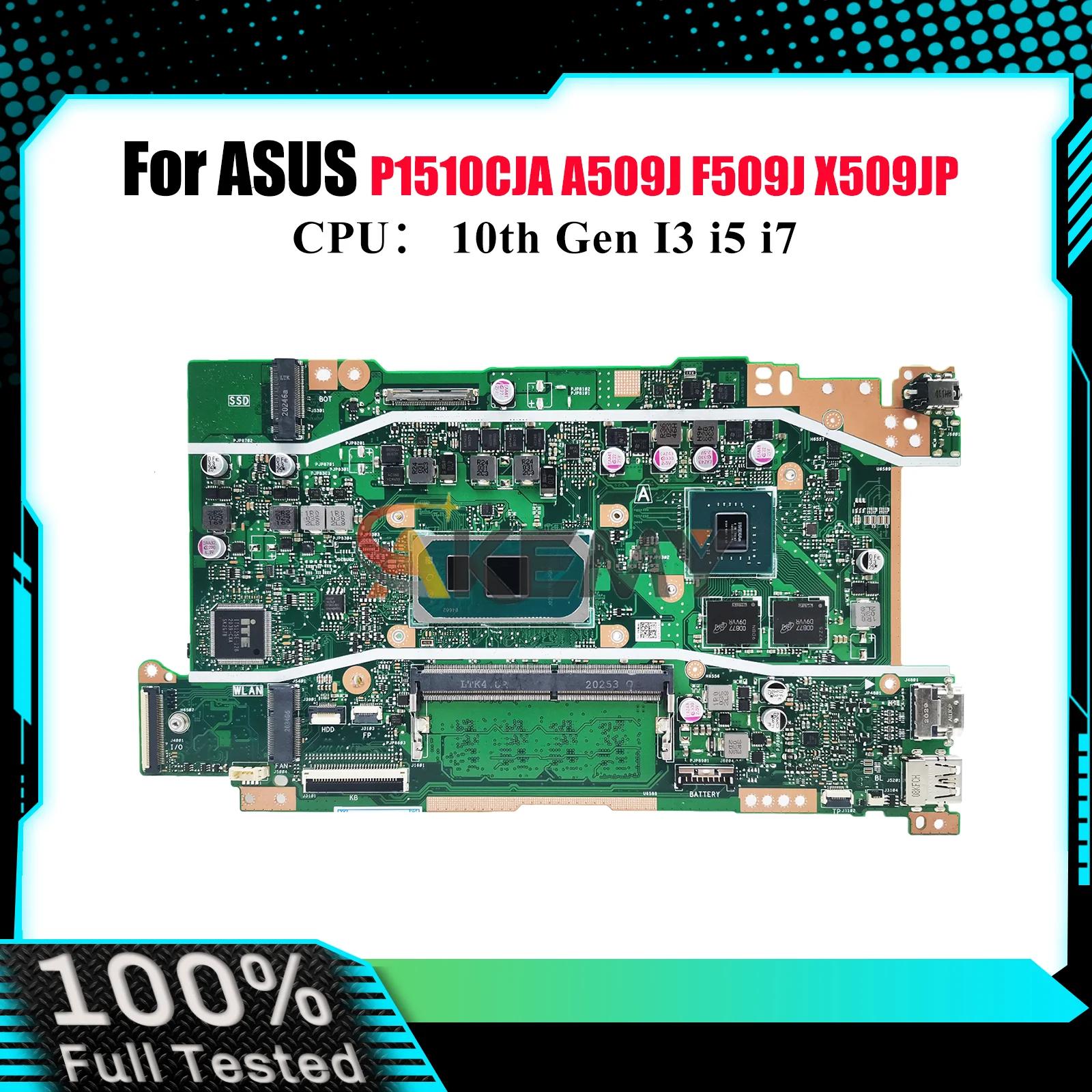 X509JP Laptop Motherboard For ASUS F509J P1510CJA R409J X509JP Y4200J X409J A509J F409J A409J X509JB Mainboard 10th Gen I3 i5 i7
X509JP Laptop Motherboard For ASUS F509J P1510CJA R409J X509JP Y4200J X409J A509J F409J A409J X509JB Mainboard 10th Gen I3 i5 i7