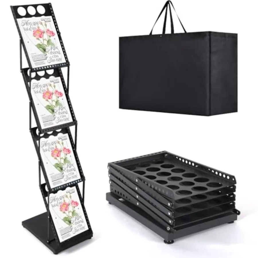 Trade Show Literature Stand Display Rack Magazine Brochure Catalog Display Stand Magazine Floor-Standing with Portable Oxford B
Trade Show Literature Stand Display Rack Magazine Brochure Catalog Display Stand Magazine Floor-Standing with Portable Oxford B