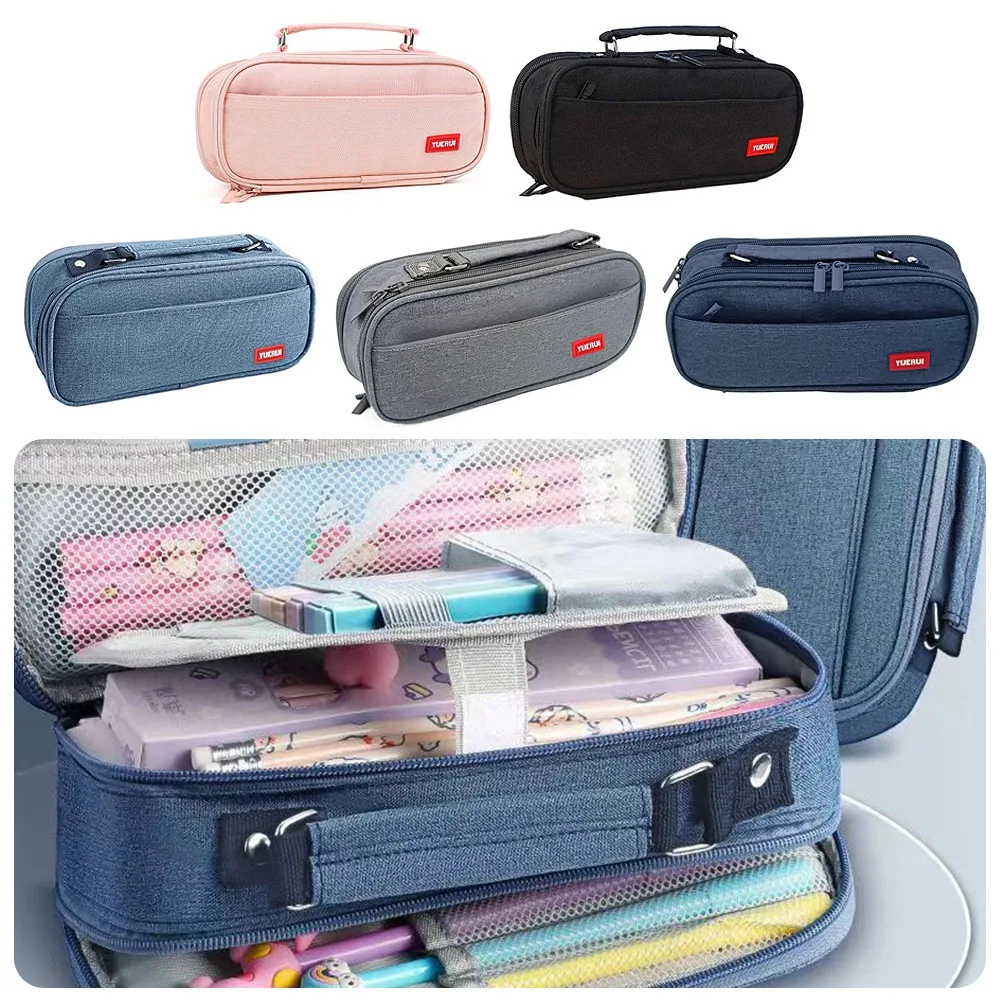High Quality Multi Layer Partition Pencil Case Handheld Large Capacity Stationery Bag Thickened Waterproof Pen Bag
High Quality Multi Layer Partition Pencil Case Handheld Large Capacity Stationery Bag Thickened Waterproof Pen Bag