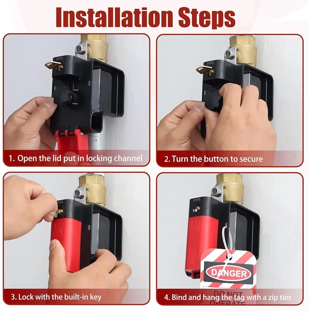 A74E-Устройство блокировки шарового клапана, регулируемое для клапанов и труб 1/4 дюйма, 2-1/2 дюйма, устойчивый к атмосферным воздействиям уличный водопроводный патрубок для промышленного применения 
A74E-Устройство блокировки шарового клапана, регулируемое для клапанов и труб 1/4 дюйма, 2-1/2 дюйма, устойчивый к атмосферным воздействиям уличный водопроводный патрубок для промышленного применения