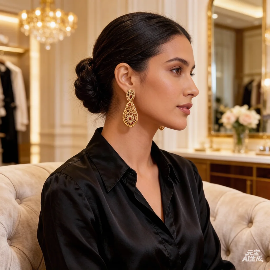 Rhinestone Earrings Electroplated Gold Color Ear Clip Luxury Arab Style Crystal Eardrop Jewelry For Women
Rhinestone Earrings Electroplated Gold Color Ear Clip Luxury Arab Style Crystal Eardrop Jewelry For Women