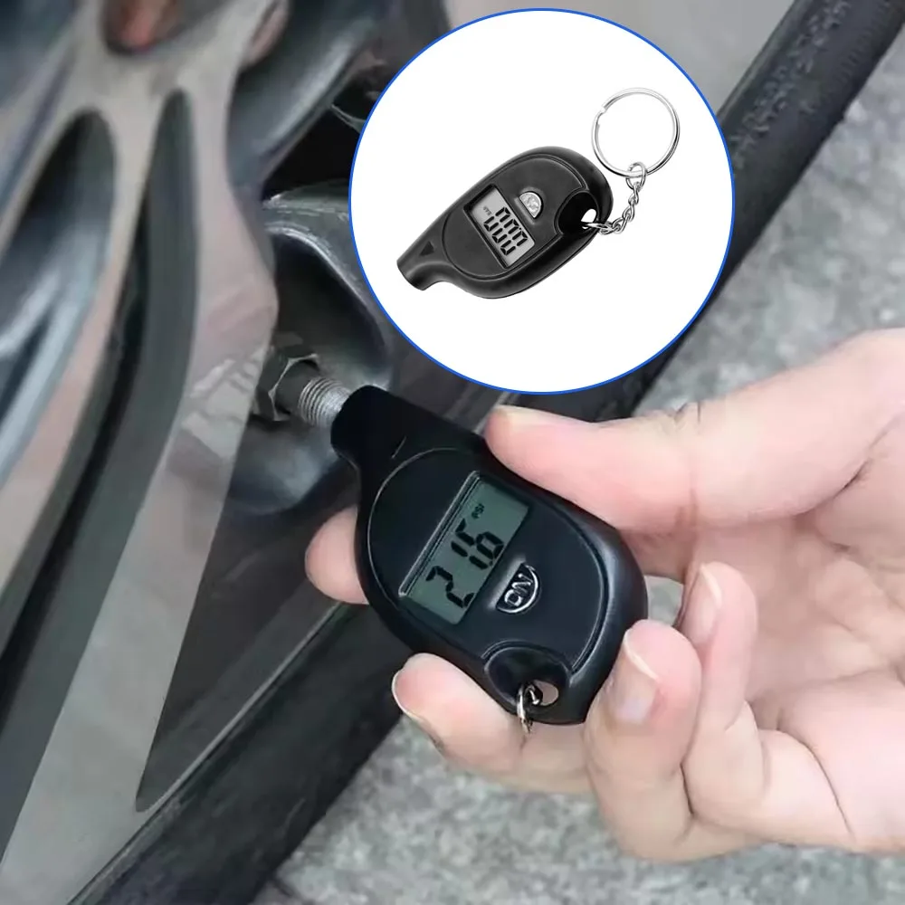 Digital Car Tire Air Pressure Tester Meter Tire Gauge with LCD Display Auto Motorcycle Air Pressure Tester and Safety Alarm Tool
Digital Car Tire Air Pressure Tester Meter Tire Gauge with LCD Display Auto Motorcycle Air Pressure Tester and Safety Alarm Tool