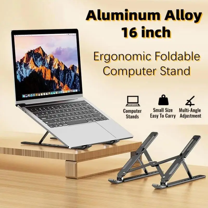 Laptop Stand Metal Material Foldable Portable Laptop Heighten Laptop Holder Bracket Notebook Stand
Laptop Stand Metal Material Foldable Portable Laptop Heighten Laptop Holder Bracket Notebook Stand