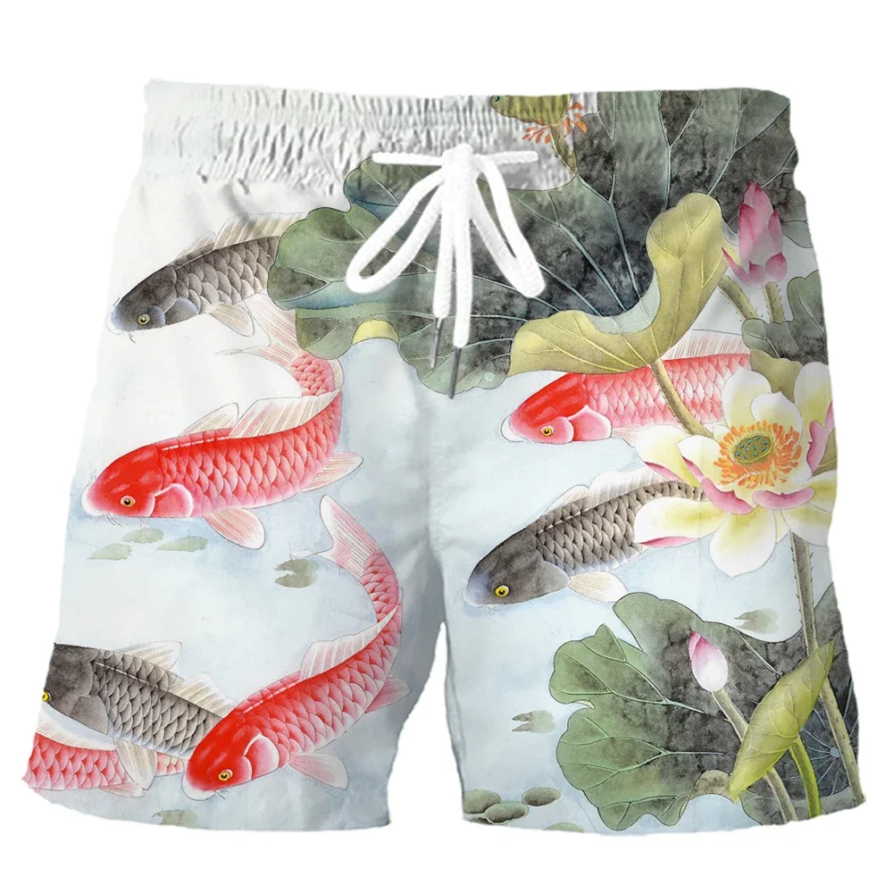 HX Модные шорты Красный Koi Lotus Leaf Art Спортивные брюки с 3D принтом Летние мужские повседневные шорты из полиэстера Ropa Para Hombre 
HX Модные шорты Красный Koi Lotus Leaf Art Спортивные брюки с 3D принтом Летние мужские повседневные шорты из полиэстера Ropa Para Hombre