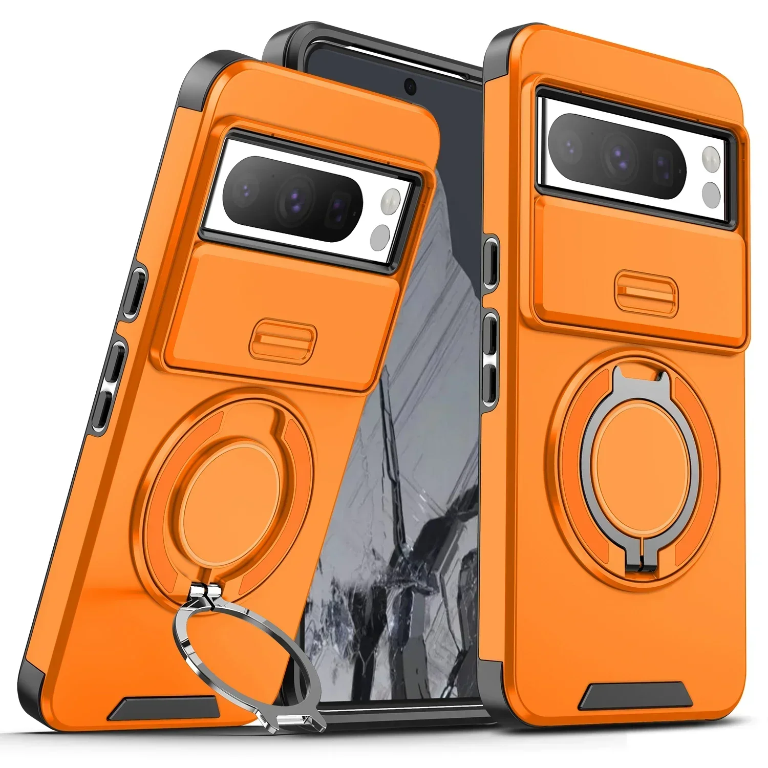 Shockproof Hybrid Dual Layer Magnetic Metal Ring stand Case for Google Pixel 9 7 8 Pro XL 8A Slide Camera Lens Protetion Cover
Shockproof Hybrid Dual Layer Magnetic Metal Ring stand Case for Google Pixel 9 7 8 Pro XL 8A Slide Camera Lens Protetion Cover