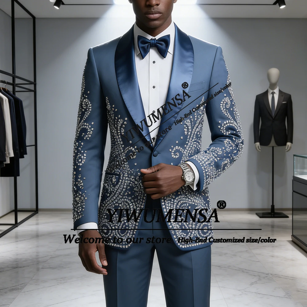 Мужской модный дизайнерский костюм с шалевым воротником, пиджаки для выпускного вечера, индивидуальный пошив, мужские формальные костюмы для вечеринок и свадеб, комплект из 2 предметов, костюм Homme
Мужской модный дизайнерский костюм с шалевым воротником, пиджаки для выпускного вечера, индивидуальный пошив, мужские формальные костюмы для вечеринок и свадеб, комплект из 2 предметов, костюм Homme