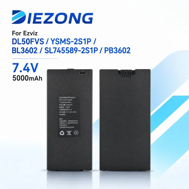 Battery Models for Ezviz DL50FVS, YSMS-2S1P, BL3602, SL745589-2S1P, PB3602 Fast Charging Persistent standby High-Quality
Battery Models for Ezviz DL50FVS, YSMS-2S1P, BL3602, SL745589-2S1P, PB3602 Fast Charging Persistent standby High-Quality