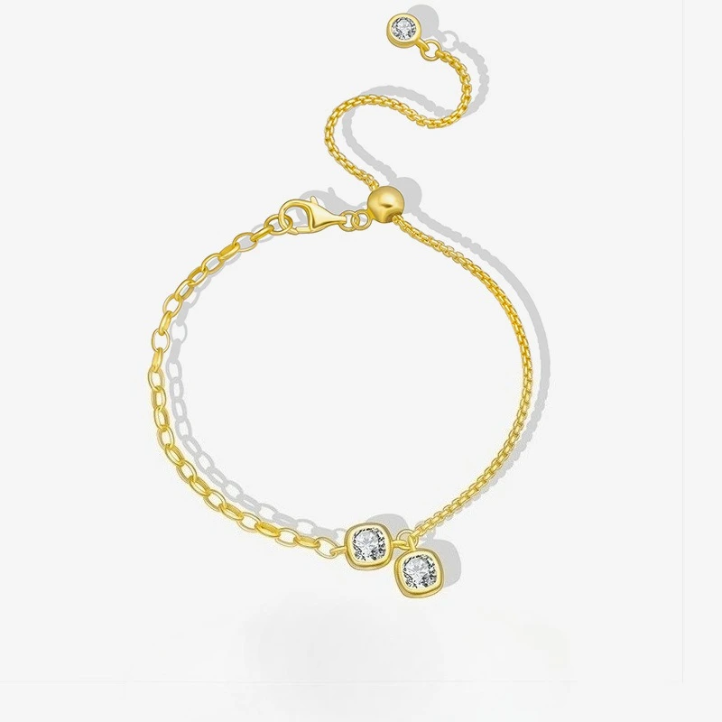 New S925 Silver Pull-out Adjustable Sparkling Zircon Bracelet, Fashionable and Versatile, Niche Wedding Jewelry
New S925 Silver Pull-out Adjustable Sparkling Zircon Bracelet, Fashionable and Versatile, Niche Wedding Jewelry