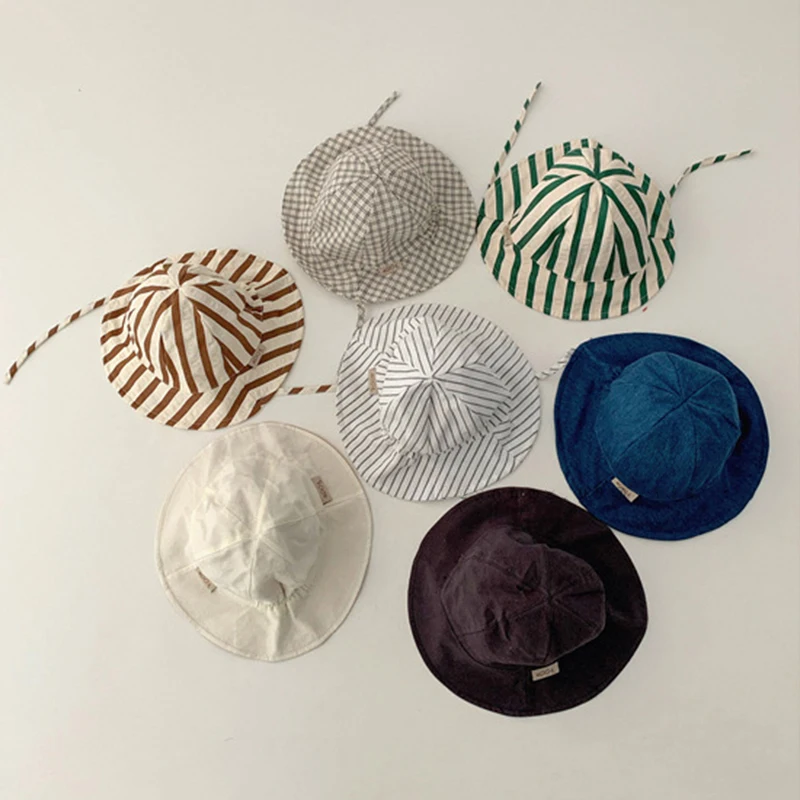 Double Sided Baby Bucket Hat Solid Color Striped Plaid Fisherman Cap for Infant Panama Bonnet Summer Kids Sun Visor Hats
Double Sided Baby Bucket Hat Solid Color Striped Plaid Fisherman Cap for Infant Panama Bonnet Summer Kids Sun Visor Hats