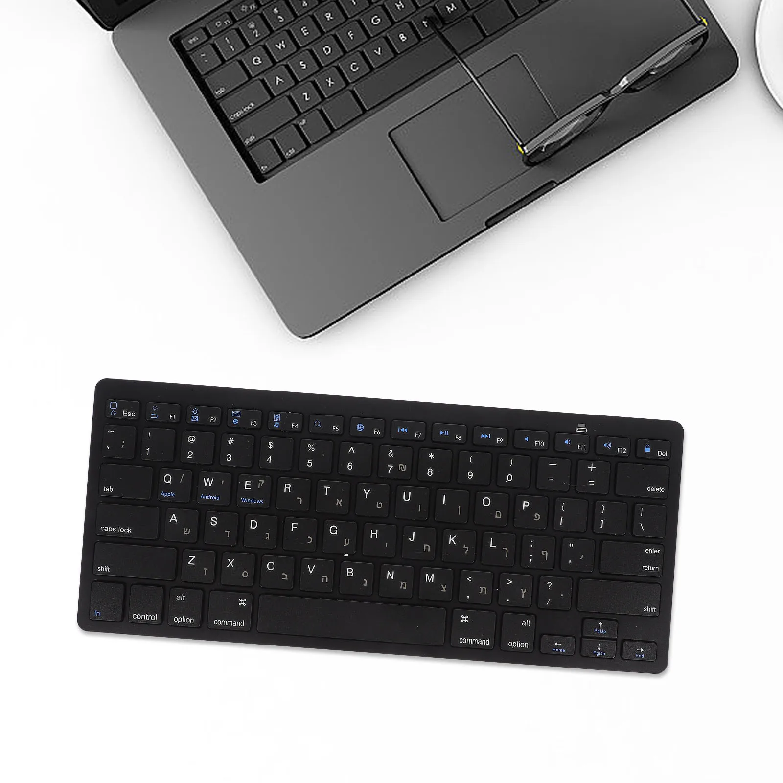Hebrew Keyboard Wireless Ultra Thin Low Noise Compact Black X5 For Laptop Desktop Computer Accessory Silent Keyboard Work
Hebrew Keyboard Wireless Ultra Thin Low Noise Compact Black X5 For Laptop Desktop Computer Accessory Silent Keyboard Work