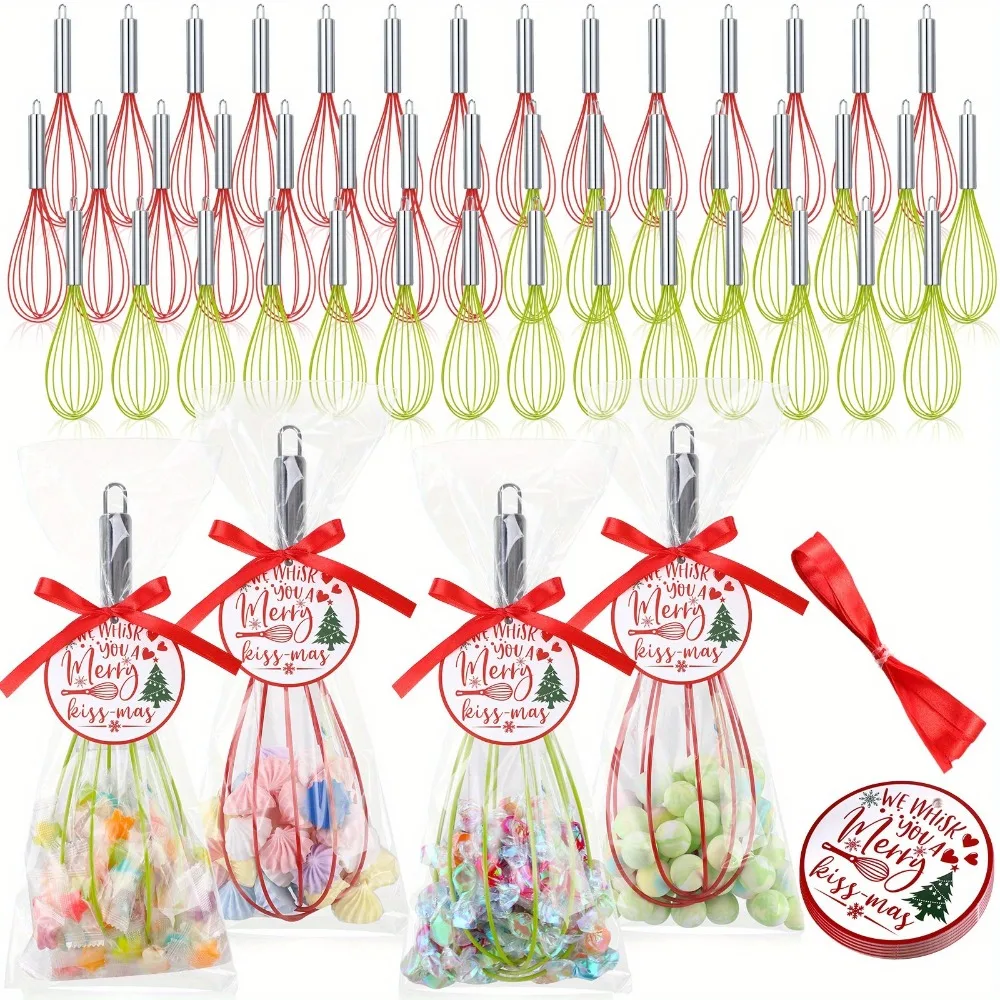 48 Sets of 12-Inch Christmas Whisks, These Colorful Silicone Whisks Are Heat Resistant And Ideal for Cooking
48 Sets of 12-Inch Christmas Whisks, These Colorful Silicone Whisks Are Heat Resistant And Ideal for Cooking