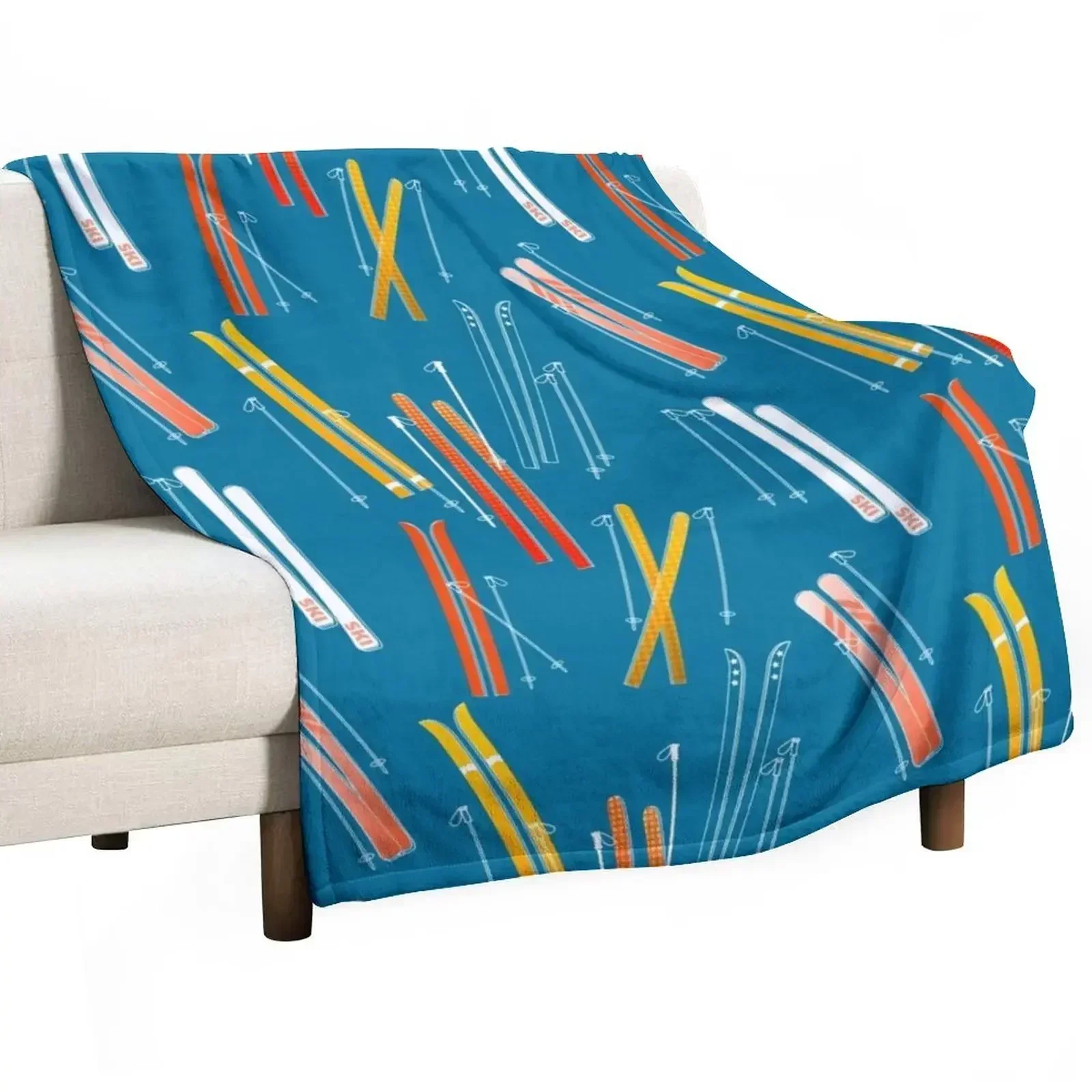 Colorful, Retro Skis pattern on dark blue Throw Blanket Soft Solid Color Blanket for Couch Bed
Colorful, Retro Skis pattern on dark blue Throw Blanket Soft Solid Color Blanket for Couch Bed