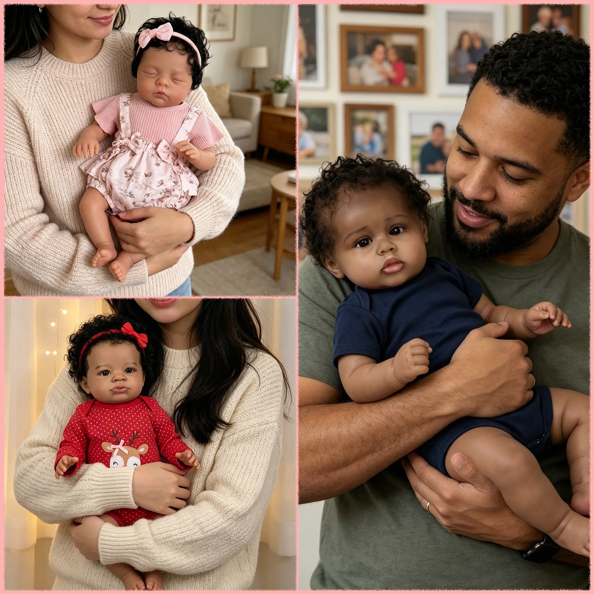 Lanny/Reuben/Irys Dark Skin 19inch Lifelike Reborn Baby Doll Soft Cotton Body Multiple Layers Painting Skin With Hand Root Hair
Lanny/Reuben/Irys Dark Skin 19inch Lifelike Reborn Baby Doll Soft Cotton Body Multiple Layers Painting Skin With Hand Root Hair