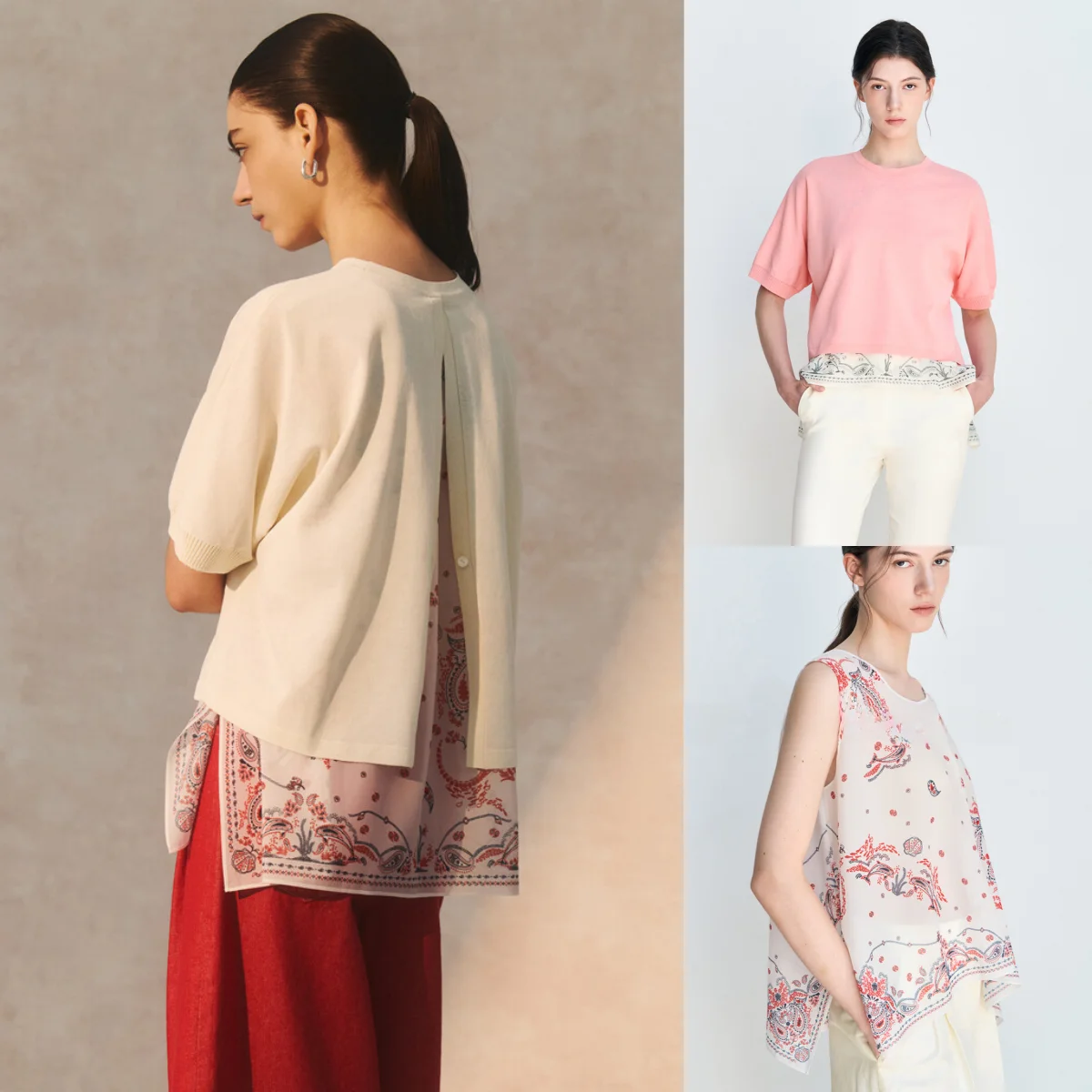 Printed Knitted Short Sleeve Vest Set Commute Friendly Layerable Top Women's Loose Fit round Neck Thin Summer Outfit Combo
Printed Knitted Short Sleeve Vest Set Commute Friendly Layerable Top Women's Loose Fit round Neck Thin Summer Outfit Combo