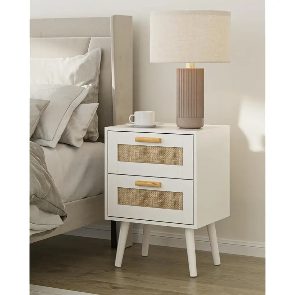 Rattan Night Stand, Modern Nightstand Boho Bedside Table With 2 Drawer, Small End Side Table For Bedroom,Living
Rattan Night Stand, Modern Nightstand Boho Bedside Table With 2 Drawer, Small End Side Table For Bedroom,Living