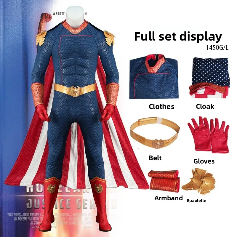The Boys Homelander Cosplay Costume Jumpsuit Cloak Gloves Shoulder Patch Full Set Halloween Party Outfit
The Boys Homelander Cosplay Costume Jumpsuit Cloak Gloves Shoulder Patch Full Set Halloween Party Outfit
