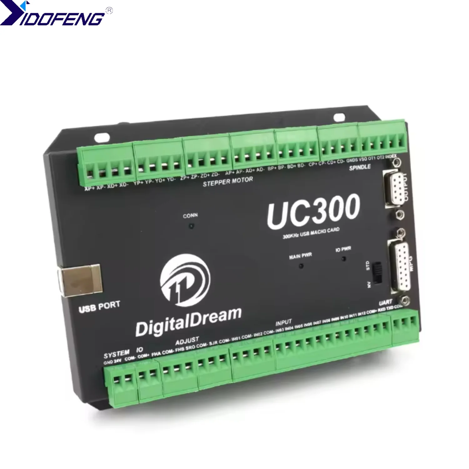 UC300/EC300 USB Mach3 CNC Motion Controller 3/4/6 Axis Motion Control Board For CNC Milling Machine
UC300/EC300 USB Mach3 CNC Motion Controller 3/4/6 Axis Motion Control Board For CNC Milling Machine