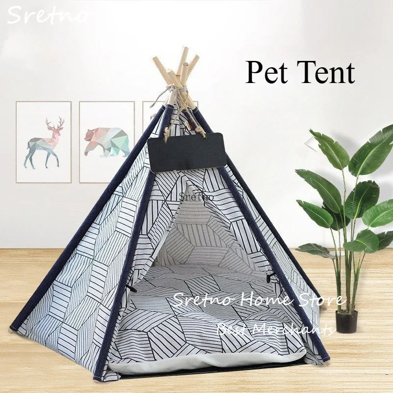 SRETNO Cat and Dog Beds Foldable Teepee Pet Tent Puppy Folding Game House with Cushion and Blackboard Cat Bed cama para perros
SRETNO Cat and Dog Beds Foldable Teepee Pet Tent Puppy Folding Game House with Cushion and Blackboard Cat Bed cama para perros