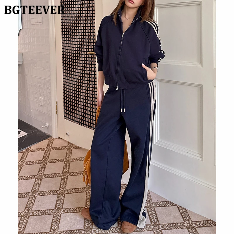 BGTEEVER Autumn Winter Thicken Velvet Women Tracksuits Long Sleeve Zippers Sweatshirts Cardigans & Wide Leg Drawstring Trousers 
BGTEEVER Autumn Winter Thicken Velvet Women Tracksuits Long Sleeve Zippers Sweatshirts Cardigans & Wide Leg Drawstring Trousers
