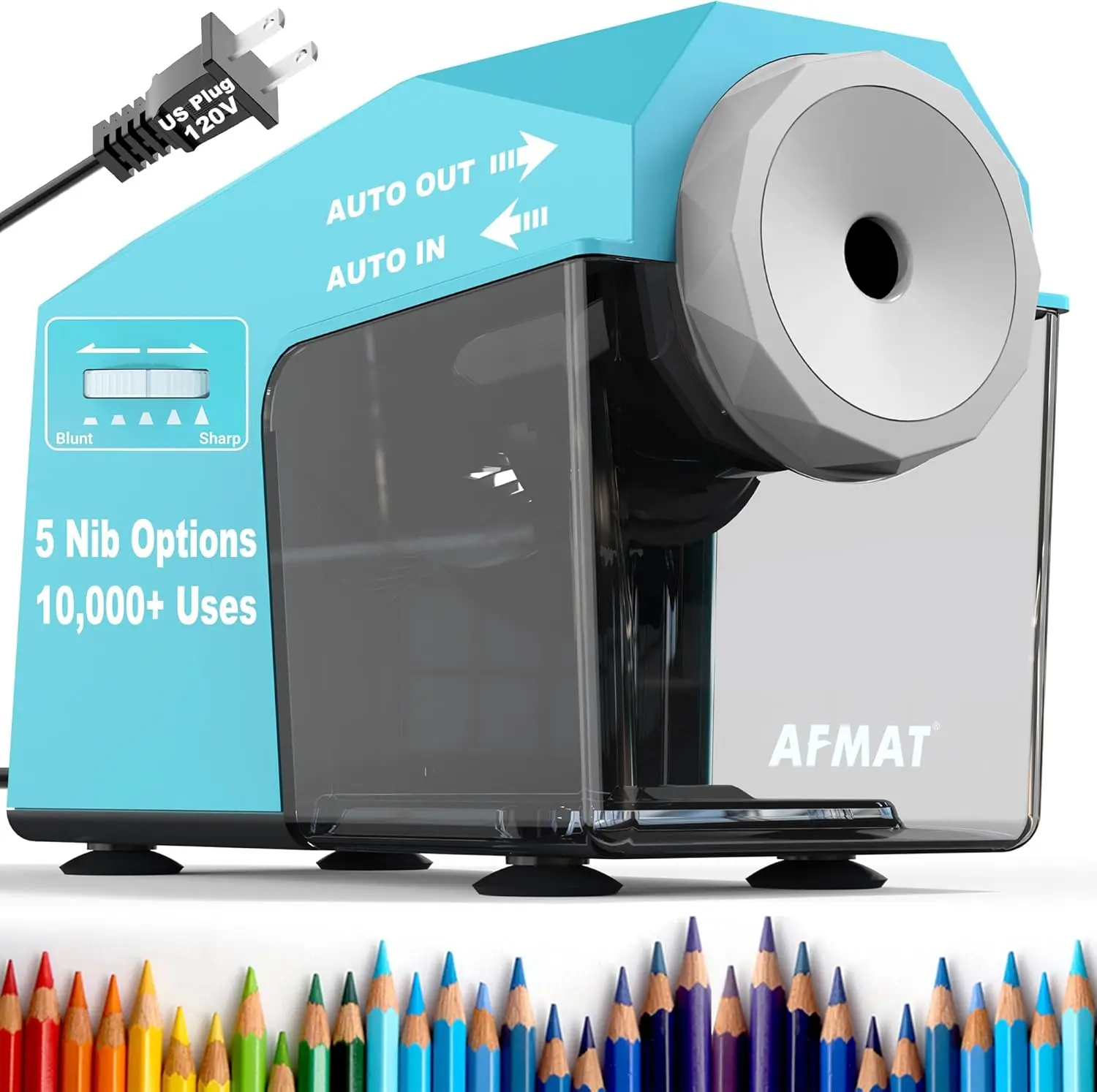 Fast Hands-Free Electric Pencil Sharpener, 5 Adjustable Tips, 10K+ Uses for No.2/Colored Pencils
Fast Hands-Free Electric Pencil Sharpener, 5 Adjustable Tips, 10K+ Uses for No.2/Colored Pencils