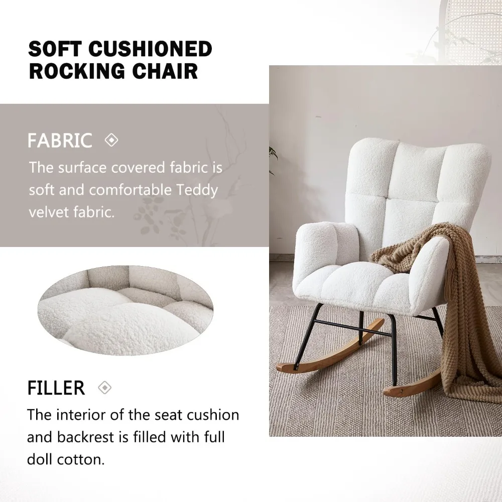 Rocking chair daycare, high backrest teddy chair daycare, modern style lounge chairs in living room and bedroom
Rocking chair daycare, high backrest teddy chair daycare, modern style lounge chairs in living room and bedroom