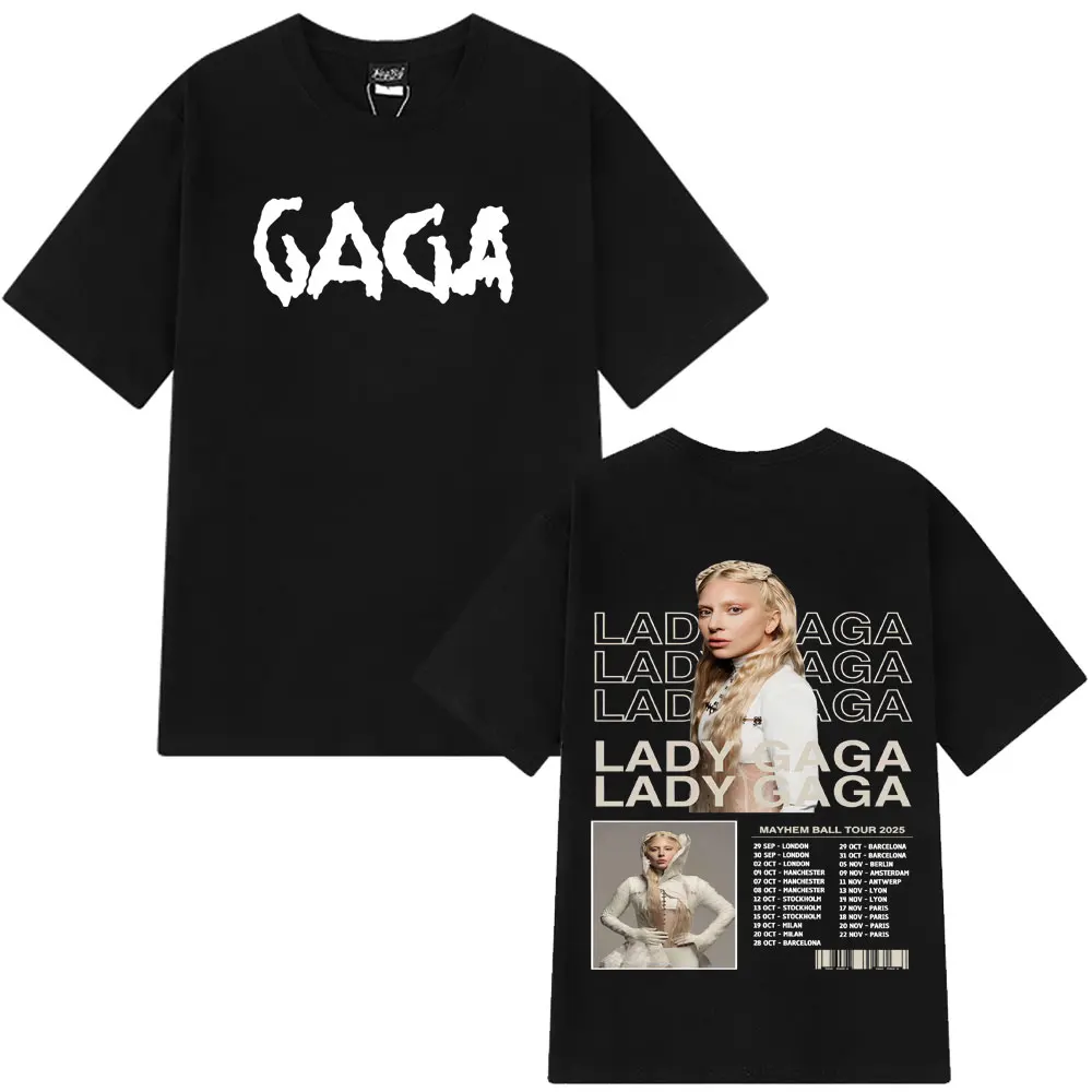 The MAYHEM Ball Tour 2025 T-shirt Singer Lady Gaga Fashion T Shirts Hip Hop Unisex Streetwear Summer Cotton Harajuku Loose Tees
The MAYHEM Ball Tour 2025 T-shirt Singer Lady Gaga Fashion T Shirts Hip Hop Unisex Streetwear Summer Cotton Harajuku Loose Tees