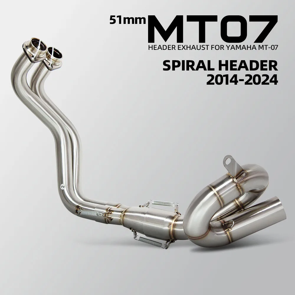 For Yamaha FZ07 XSR700 MT07 2014-2024 Motorcycle Exhaust Modify Manifold Stainless 51mm Rotate Front Link Pipe Escape Streetbike
For Yamaha FZ07 XSR700 MT07 2014-2024 Motorcycle Exhaust Modify Manifold Stainless 51mm Rotate Front Link Pipe Escape Streetbike