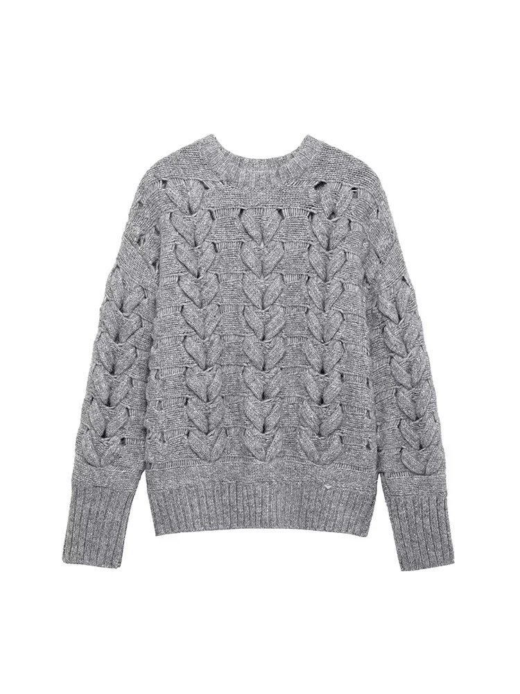 Willshela Women Fashion Grey Basic Knitted Pullover Sweater Vintage O-Neck Long Sleeves Female Chic Lady Tops
Willshela Women Fashion Grey Basic Knitted Pullover Sweater Vintage O-Neck Long Sleeves Female Chic Lady Tops