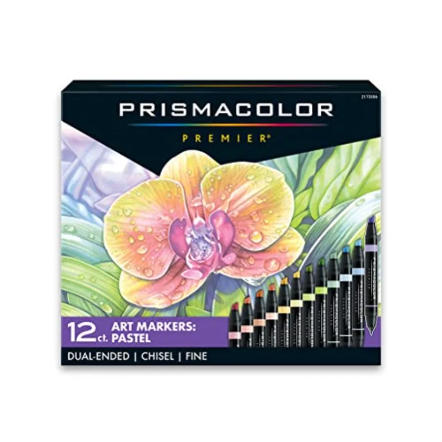 Premier Dual-Ended Art Markers, Chisel and Fine Tips, Pastel Colors, 12 Count - Adult Coloring Books, Art Supplies
Premier Dual-Ended Art Markers, Chisel and Fine Tips, Pastel Colors, 12 Count - Adult Coloring Books, Art Supplies