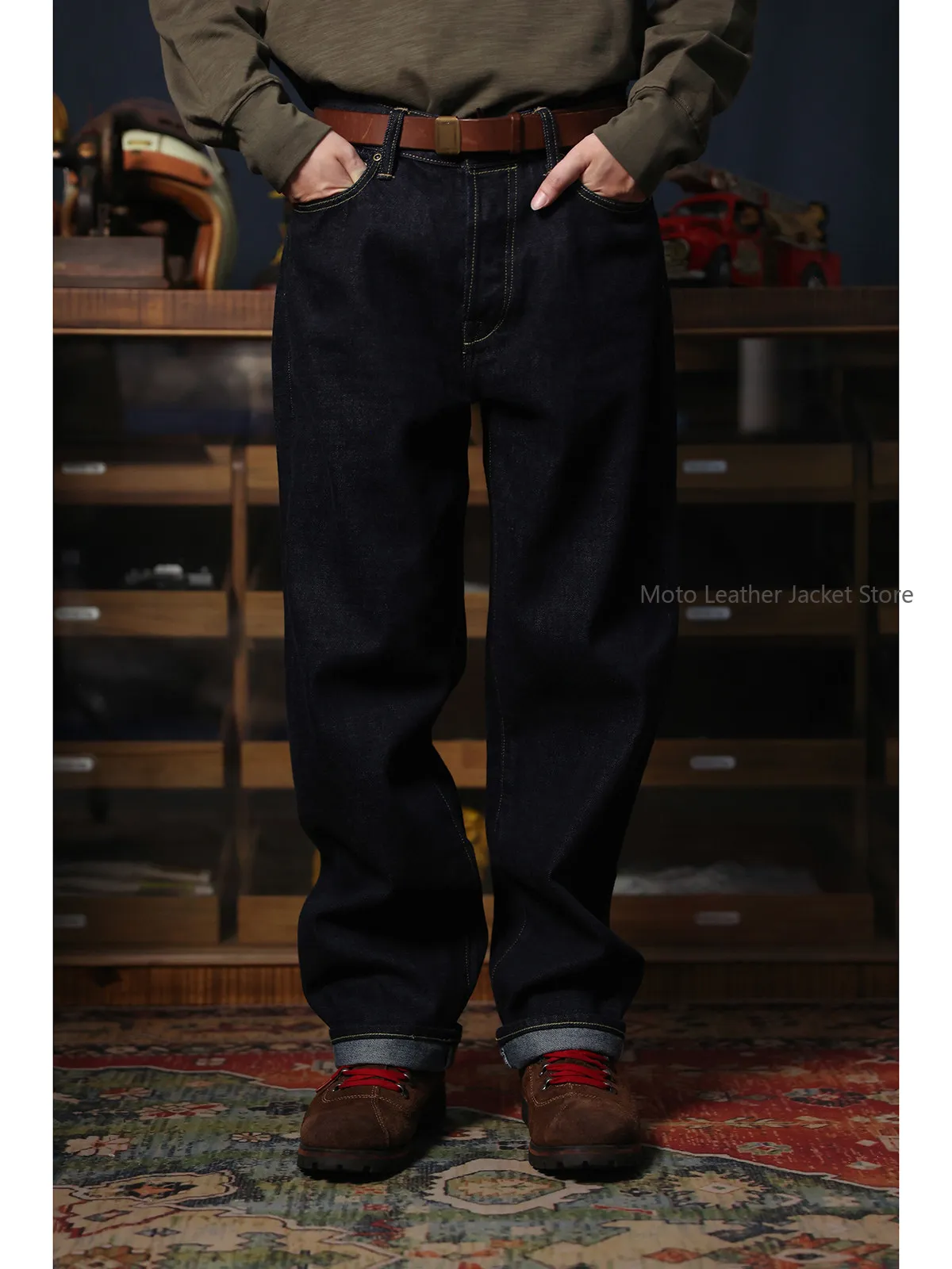 Raw Denim Jeans Minimalist Basic American Casual Straight Leg Selvedge Denim Jeans
Raw Denim Jeans Minimalist Basic American Casual Straight Leg Selvedge Denim Jeans