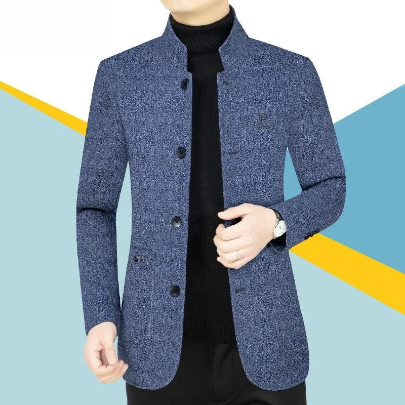 Spring Autumn Woolen Jaet Stand Collar Slim Fit Men's Casual Busin Sle Korean Version Dad Coat Peaco Bird Design
Spring Autumn Woolen Jaet Stand Collar Slim Fit Men's Casual Busin Sle Korean Version Dad Coat Peaco Bird Design