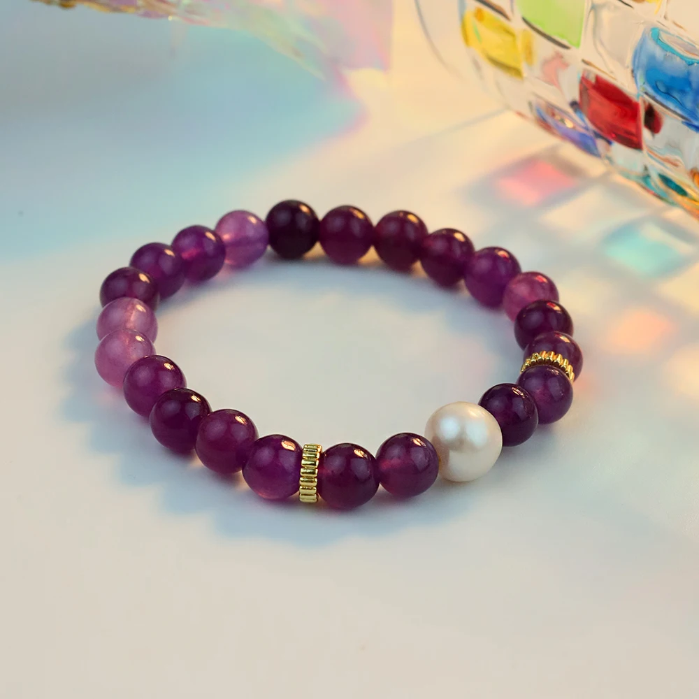 Fashion Amethyst Stretch Bracelet for Women Girls, Easy Wear Crystal Beaded Jewelry Gift 1pc
Fashion Amethyst Stretch Bracelet for Women Girls, Easy Wear Crystal Beaded Jewelry Gift 1pc
