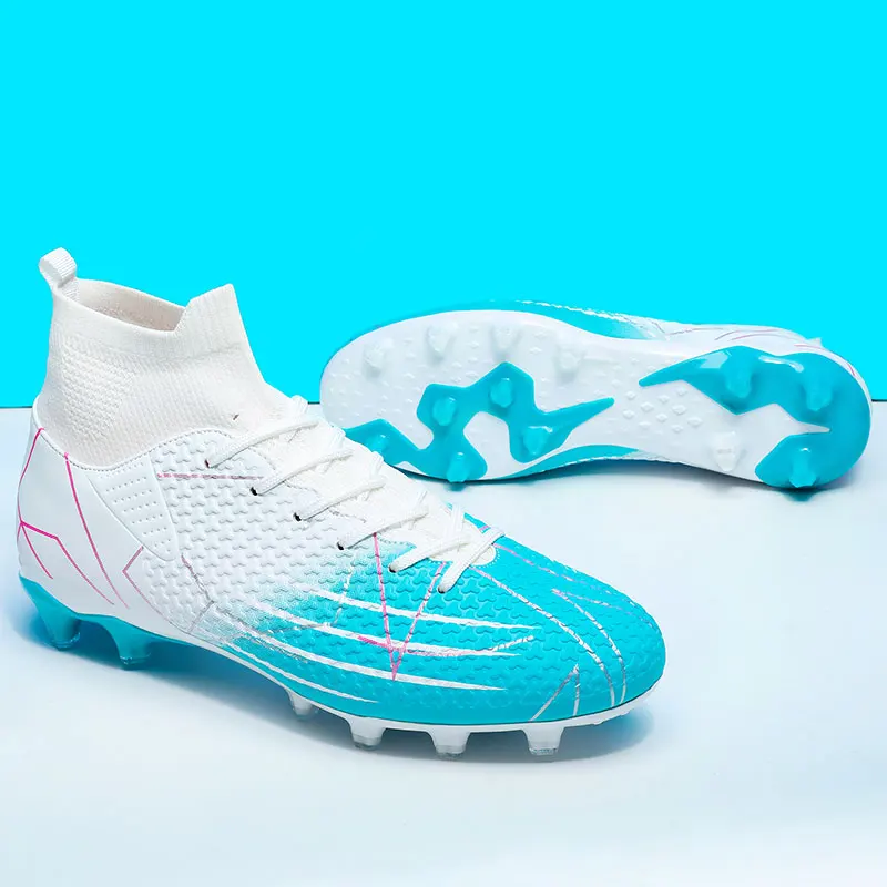 A pair of children's four-season leather football shoes with long studs, featuring strong grip, sizes 35-46,HXH-2409
A pair of children's four-season leather football shoes with long studs, featuring strong grip, sizes 35-46,HXH-2409