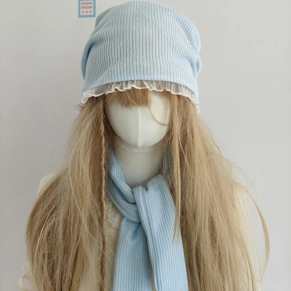 Retro Lace Trim Knitted Fisherman Hat Solid Color Yarn Women Bucket Hat Korean Style Large Head Circumference Beanie Hat Women
Retro Lace Trim Knitted Fisherman Hat Solid Color Yarn Women Bucket Hat Korean Style Large Head Circumference Beanie Hat Women