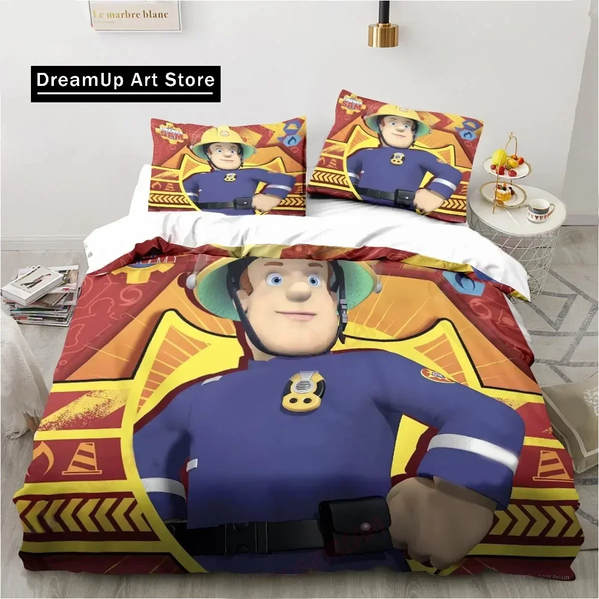 Cartoon Fireman Sam Toys Bedding Set Sheet King Twin Double Child Bedding Set Mircofiber or Polyester Duvet Cover Set
Cartoon Fireman Sam Toys Bedding Set Sheet King Twin Double Child Bedding Set Mircofiber or Polyester Duvet Cover Set