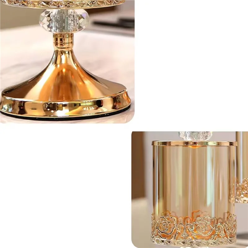 A38Q-2X European Crystal Glass Storage Jar With Lid Rose Candy Jar Gold-Plated Storage Decorative Ornaments S
A38Q-2X European Crystal Glass Storage Jar With Lid Rose Candy Jar Gold-Plated Storage Decorative Ornaments S