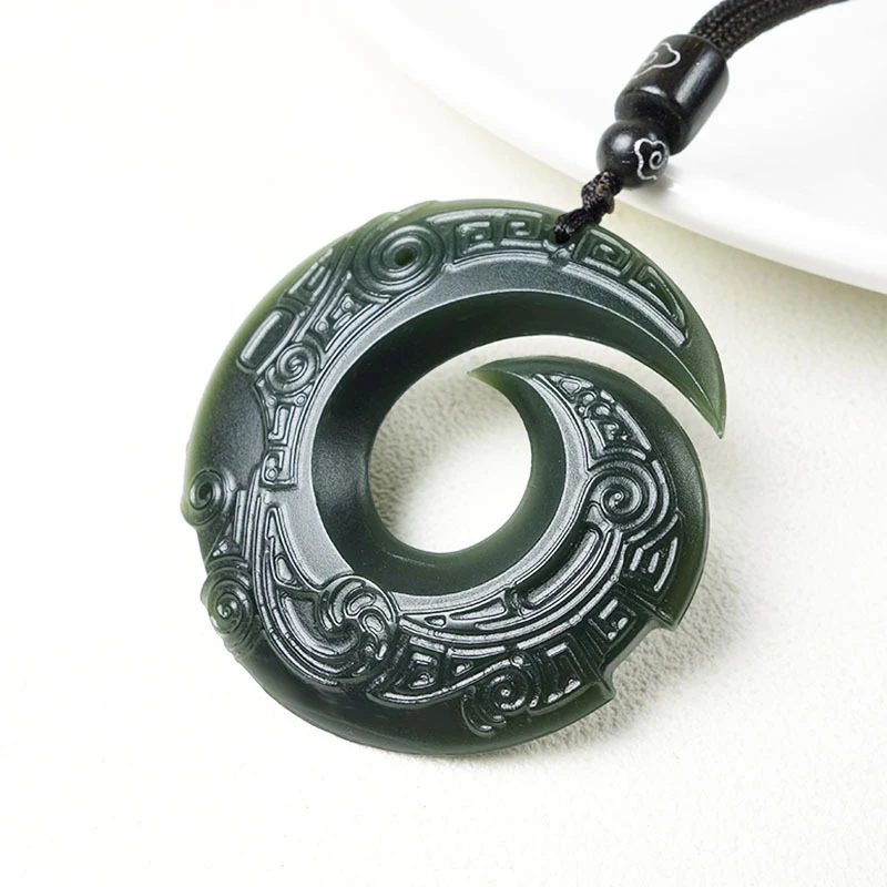 2020 Custom-Made Hotan Pendant - Green Jade, Bringing Peace and Transforming World, Double-Sided Ornament
2020 Custom-Made Hotan Pendant - Green Jade, Bringing Peace and Transforming World, Double-Sided Ornament